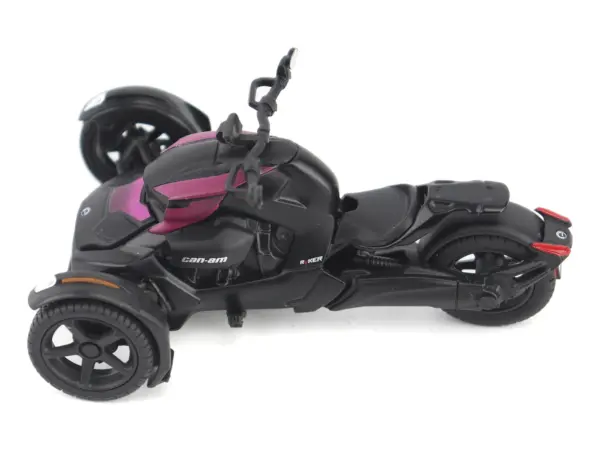 Can-Am Ryker 3-Wheel Motorcycle Pink Punk and Black with Driver Figure 1/32 Diecast Model by BRP Models #3