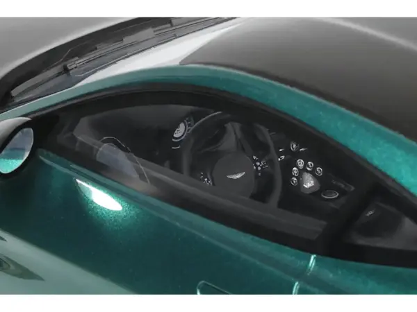 2023 Aston Martin Vantage V12 British Racing Green with Black Hood and Top 1/18 Model Car by GT Spirit #2