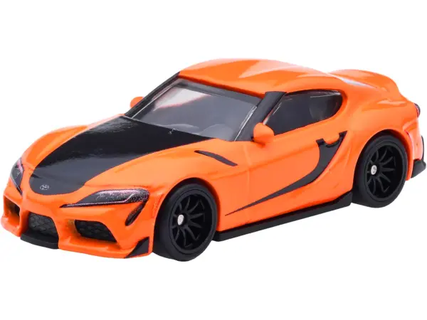 2021 Toyota GR Supra Orange and Black "F9" (2021) Movie "Fast & Furious" Series Diecast Model Car by Hot Wheels #2