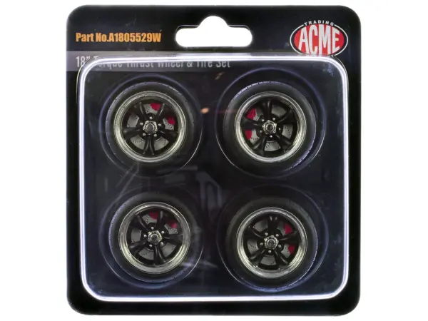"Torque Thrust" 18" Wheel and Tire Set of 4 pieces for 1/18 Scale Models by ACME #3