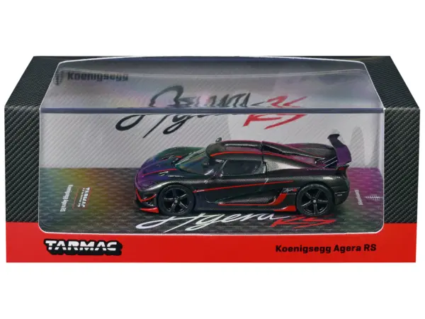 Koenigsegg Agera RS Black Carbon with Red Accents "Global64" Series 1/64 Diecast Model Car by Tarmac Works #3