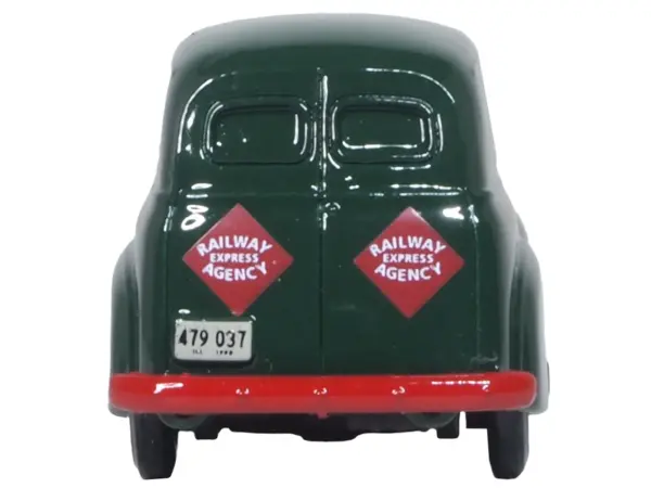 1950 Chevrolet Panel Van "Railway Express Agency" Dark Green 1/87 (HO) Scale Diecast Model Car by Oxford Diecast #4