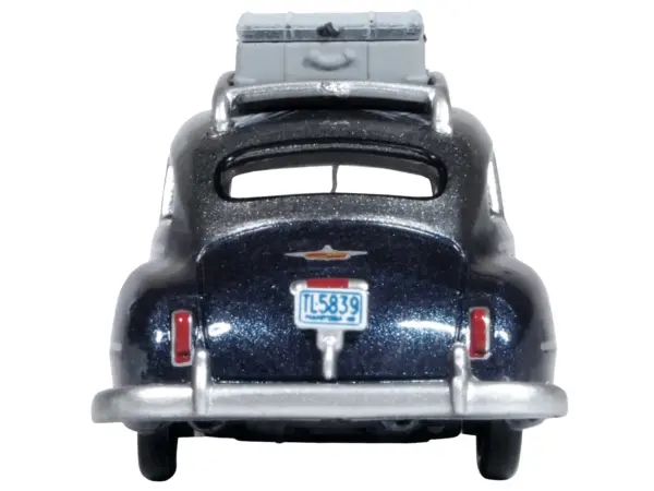 1946 DeSoto Suburban with Roof Rack and Luggage Butterfly Blue Metallic with Crystal Gray Top 1/87 (HO) Scale Diecast Model Car by Oxford Diecast #4