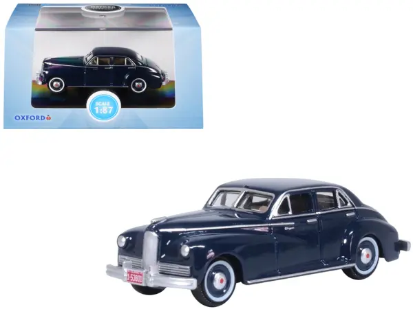 1942 Packard Clipper Touring Sedan Packard Blue 1/87 (HO) Scale Diecast Model Car by Oxford Diecast #1