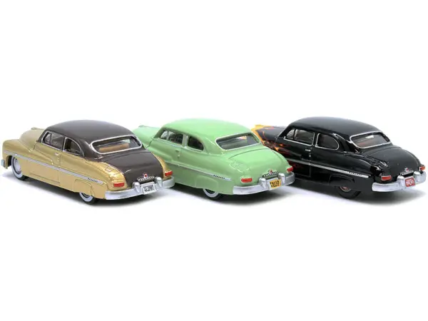 1949 Mercury Set of 3 Cars "70th Anniversary" 1/87 (HO) Scale Diecast Model Cars by Oxford Diecast #2