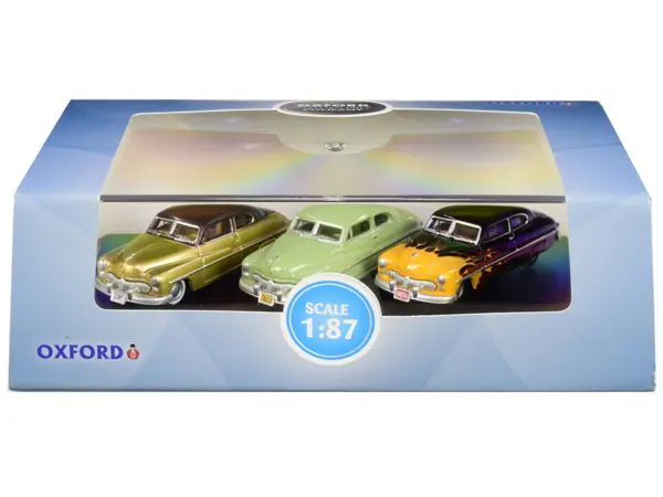 1949 Mercury Set of 3 Cars "70th Anniversary" 1/87 (HO) Scale Diecast Model Cars by Oxford Diecast #3