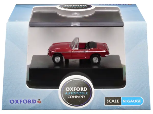 MG MGB Roadster RHD (Right Hand Drive) Tartan Red 1/148 (N) Scale Diecast Model Car by Oxford Diecast #3