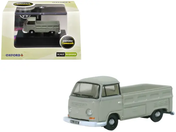 Volkswagen T2 Pickup Truck Light Gray 1/148 (N) Scale Diecast Model Car by Oxford Diecast #1