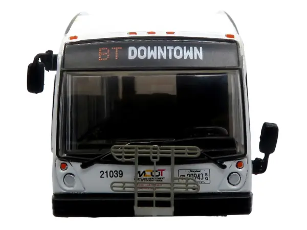 Nova Bus LFSH Hybrid Transit Bus "MTA Maryland" White with Red and Yellow Graphics "The Bus & Motorcoach Collection" Limited Edition to 504 pieces Worldwide 1/87 (HO) Diecast Model by Iconic Replicas #4