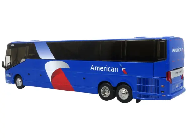 Prevost H3-45 Coach Bus "American Airlines Landline" Blue with Graphics Limited Edition 1/87 (HO) Diecast Model by Iconic Replicas #2