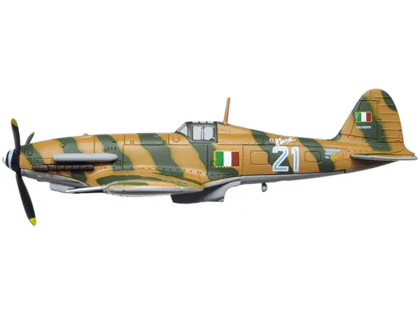 Fiat G55 Centauro Fighter Aircraft "1 Gruppo 3 Squadriglia MM.91147 Italy" (1944) Italian Air Force "Oxford Aviation" Series 1/72 Diecast Model Airplane by Oxford Diecast #2