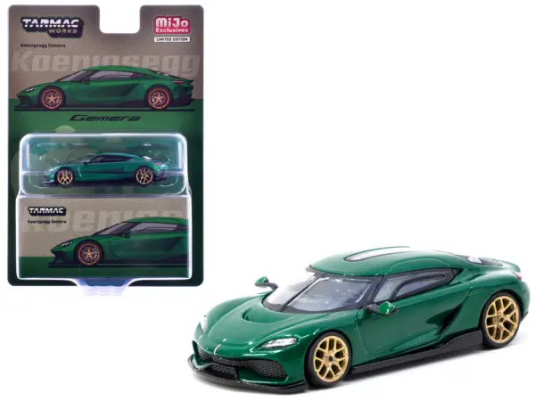 Koenigsegg Gemera Green Metallic "Global64" Series 1/64 Diecast Model by Tarmac Works #1