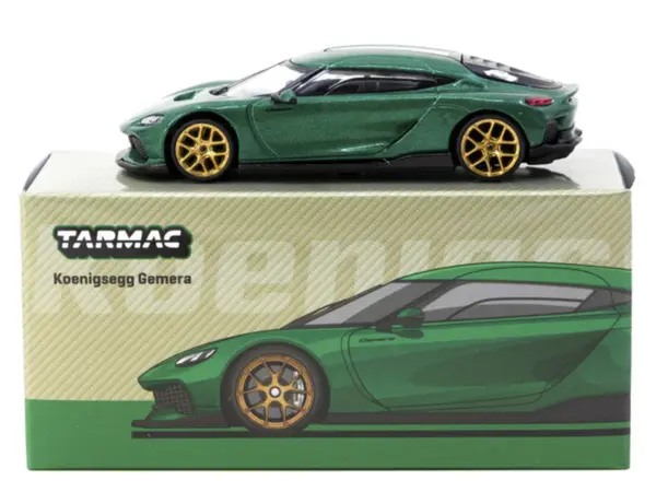 Koenigsegg Gemera Green Metallic "Global64" Series 1/64 Diecast Model by Tarmac Works #4