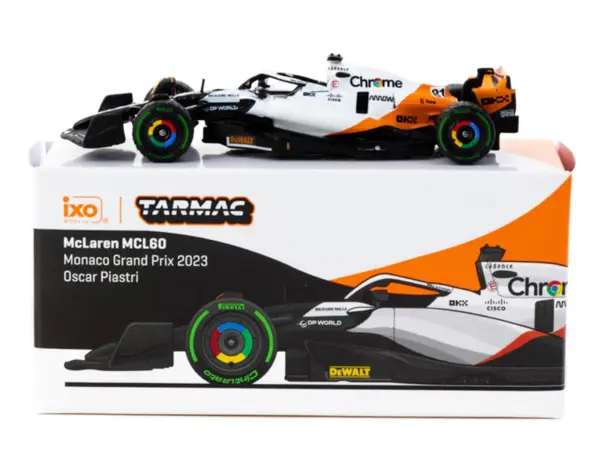 McLaren MCL60 #81 Oscar Piastri Formula One F1 "Monaco GP" (2023) "Global64" Series 1/64 Diecast Model by Tarmac Works #4