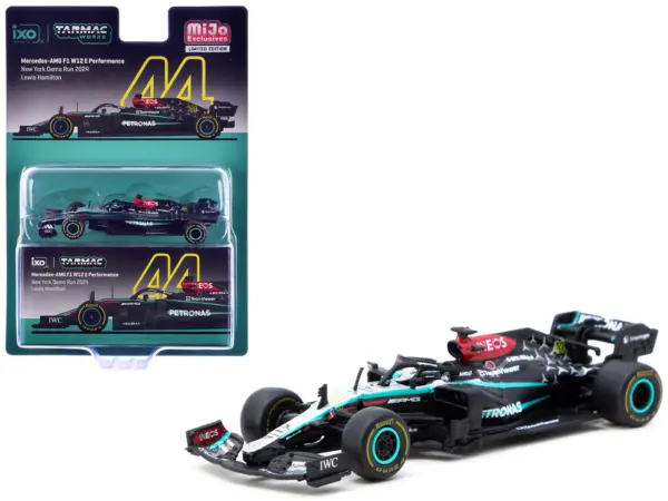 Mercedes-AMG F1 W12 E Performance #44 Lewis Hamilton Formula One F1 "New York Demo Run" (2024) "Global64" Series 1/64 Diecast Model by Tarmac Works #1