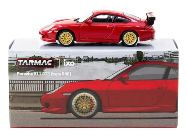Porsche 911 GT3 (996) Red "Global64" Series 1/64 Diecast Model by Tarmac Works #4
