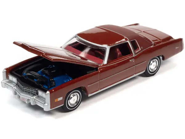 1975 Cadillac Eldorado Firethorn Red Metallic with Rear Section of Roof Matt Dark Red "Luxury Cruisers" Limited Edition to 14910 pieces Worldwide 1/64 Diecast Model Car by Auto World #2