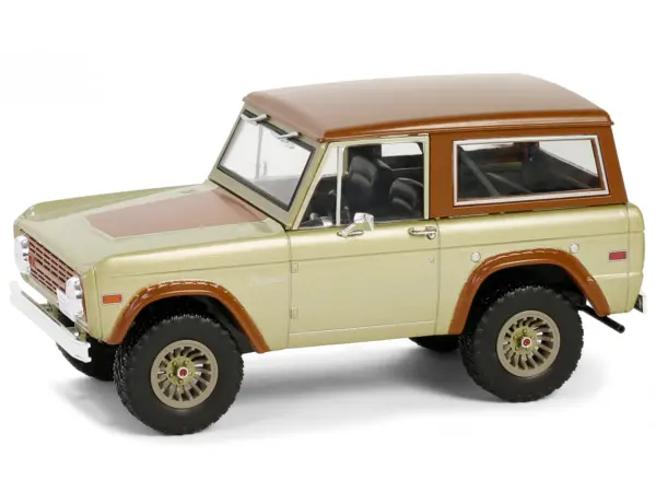 1970 Ford Bronco Gold Metallic with Brown Hood and Top  "Lost" (2004-2010) TV Series "Hollywood" Series 20 1/24 Diecast Model Car by Greenlight #2