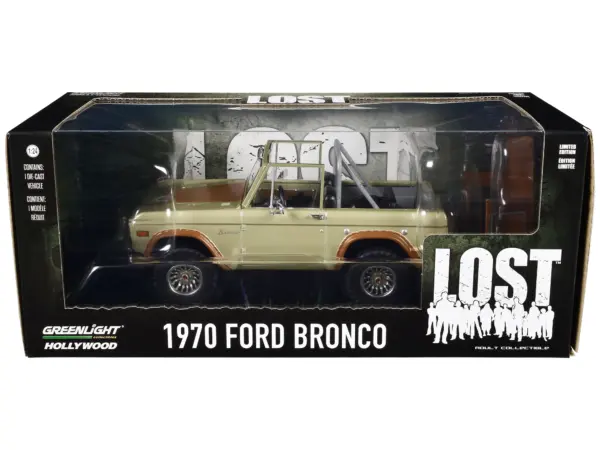 1970 Ford Bronco Gold Metallic with Brown Hood and Top  "Lost" (2004-2010) TV Series "Hollywood" Series 20 1/24 Diecast Model Car by Greenlight #3