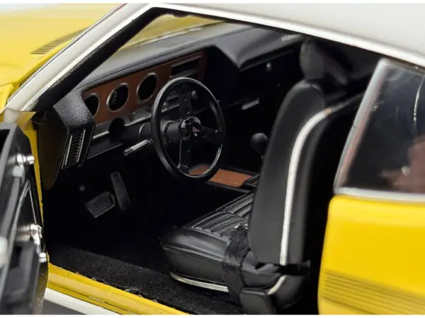 1972 Pontiac GTO LeMans Monarch Yellow with GTO Stripes and White Vinyl Top Limited Edition to 264 pieces Worldwide 1/18 Diecast Model Car by ACME #3