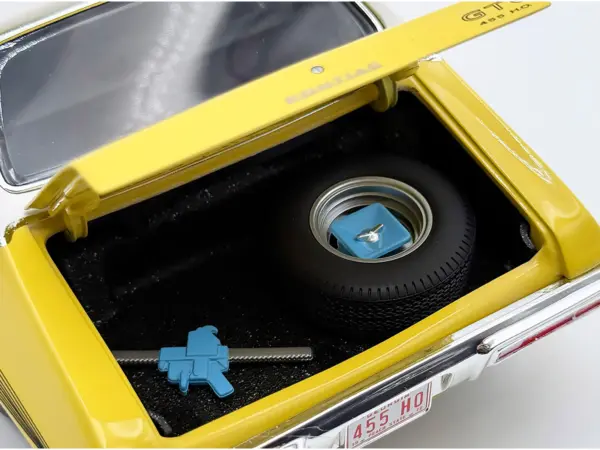 1972 Pontiac GTO LeMans Monarch Yellow with GTO Stripes and White Vinyl Top Limited Edition to 264 pieces Worldwide 1/18 Diecast Model Car by ACME #4