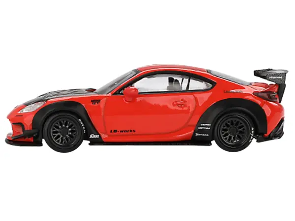 Toyota GR86 "LB-Nation - Liberty Walk" Red with Carbon Hood Limited Edition 1/64 Diecast Model Car by Mini GT #2