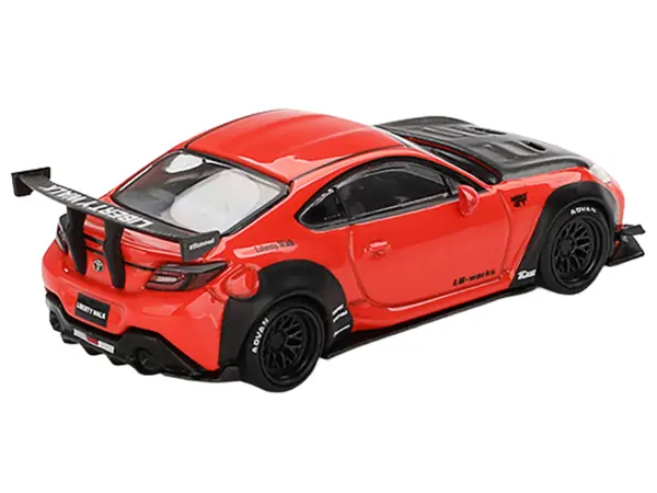 Toyota GR86 "LB-Nation - Liberty Walk" Red with Carbon Hood Limited Edition 1/64 Diecast Model Car by Mini GT #3