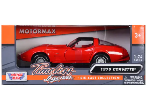 1979 Chevrolet Corvette Red 1/24 Diecast Model Car by Motormax #3