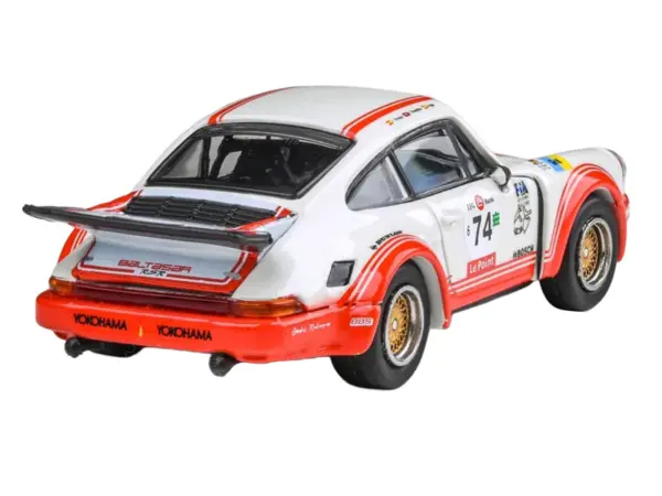 Porsche 911 Carrera RSR 3.0 #74 "Aurora Racing" White with Red Stripes 1/64 Diecast Model Car by Paragon Models #4