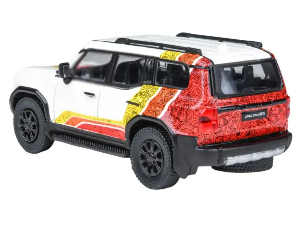 2024 Toyota Land Cruiser 250 Prado White with "TRD" Stripes 1/64 Diecast Model Car by Paragon Models #4