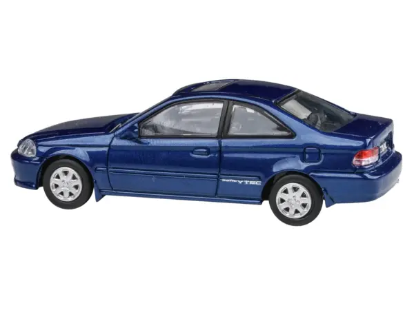1999 Honda Civic Coupe Electron Blue Pearl Metallic with Sunroof 1/64 Diecast Model Car by Paragon Models #2