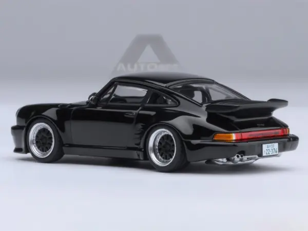 Porsche 911 (930) Turbo "Blackbird" Black "Wangan Midnight - Comic #1 Version" Manga 1/64 Model Car by Autoart #3