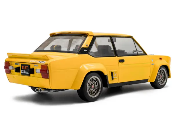 1980 Fiat 131 Abarth Yellow 1/18 Diecast Model Car by Solido #4