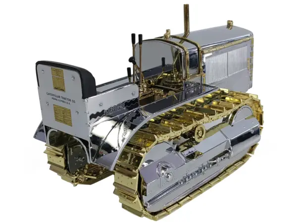 CAT Caterpillar Twenty Tractor "100th Anniversary" Chrome and Gold "Centennial Series" 1/16 Diecast Model by Diecast Masters #3