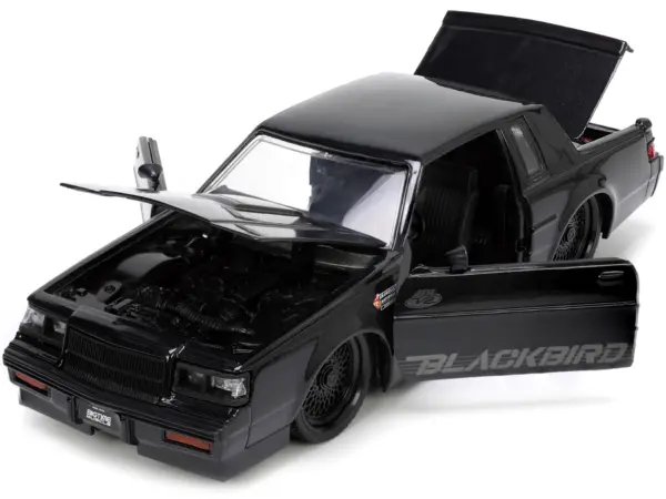 1987 Buick Grand National Black Metallic "Blackbird" "Bigtime Muscle" Series 1/24 Diecast Model Car by Jada #2