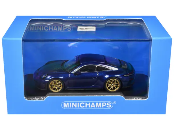 2025 Porsche 911 (992.2) GT3 Touring Blue Metallic Limited Edition to 240 pieces Worldwide 1/64 Diecast Model Car by Minichamps #3
