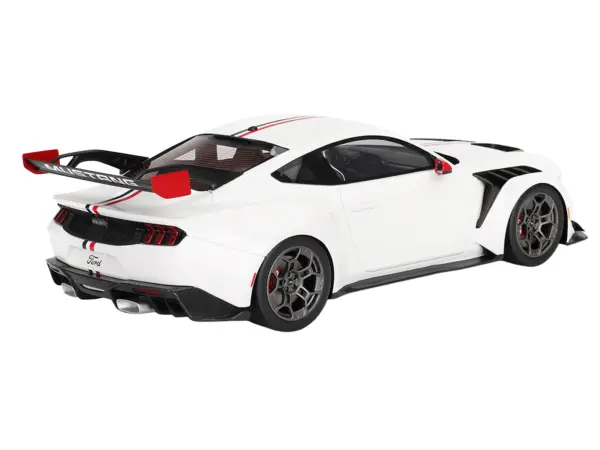 Ford Mustang GTD "Spirit of America" White with Red and Blue Stripes 1/18 Model Car by Top Speed #5