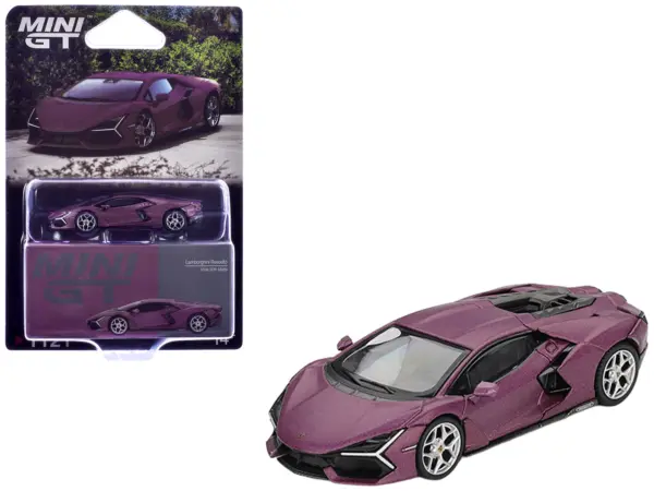 Lamborghini Revuelto Viola 30th Matt Purple Metallic Limited Edition 1/64 Diecast Model Car by Mini GT #1