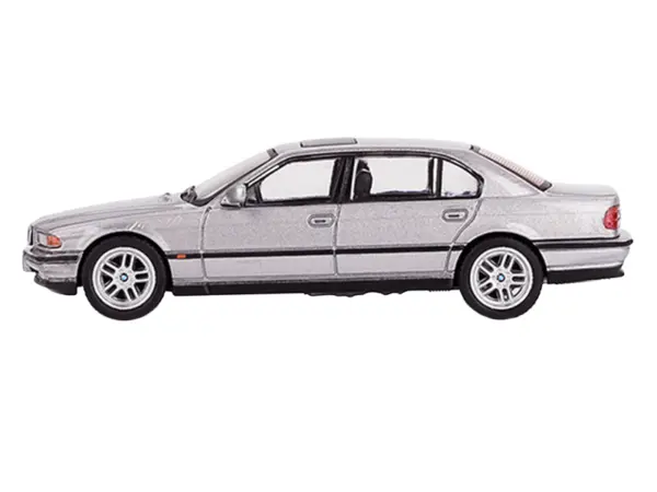 BMW 750IL Aspen Silver Metallic with Sun Roof Limited Edition 1/64 Diecast Model Car by Mini GT #2