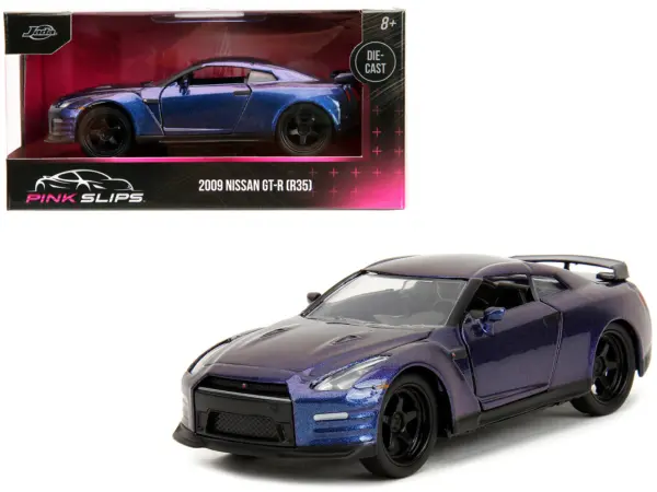 2009 Nissan GT-R (R35) Purple Metallic "Pink Slips" Series 1/32 Diecast Model Car by Jada #1