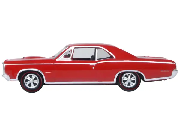 1966 Pontiac GTO Montero Red 1/87 (HO) Scale Diecast Model Car by Oxford Diecast #2