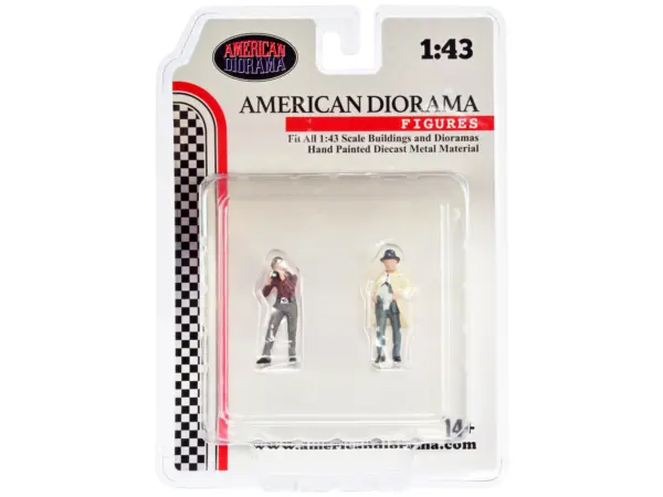 "Race Day" Two Diecast Figures Set 3 for 1/43 Scale Models by American Diorama #3