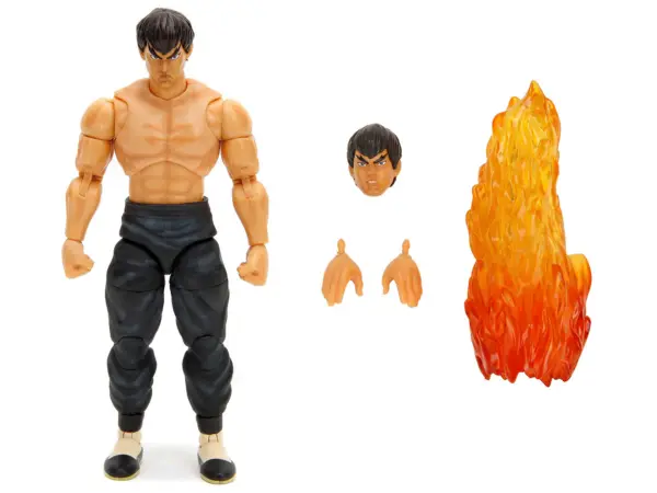 Fei Long 6" Moveable Figure with Accessories and Alternate Head and Hands "Ultra Street Fighter II: The Final Challengers" (2017) Video Game model by Jada #2