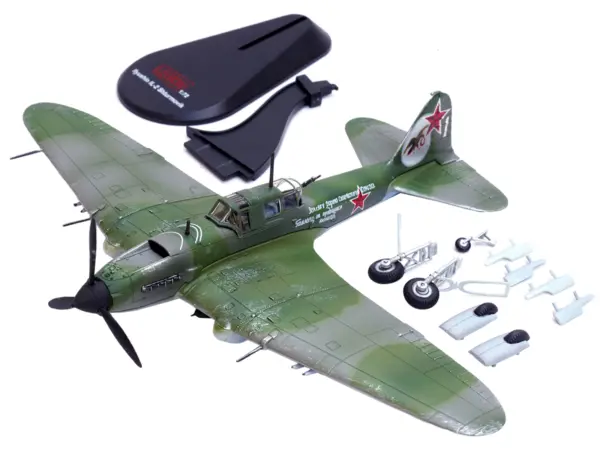 Ilyushin IL-2M3 Sturmovik Aircraft Green Camouflage "Double Hero of the Soviet Union Ivan Pavlov" Soviet Air Force 1/72 Diecast Model Airplane by Legion #5