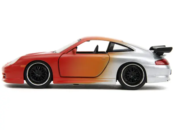 Porsche 911 GT3 RS Matt Orange and Silver Metallic "Pink Slips" Series 1/32 Diecast Model Car by Jada #3