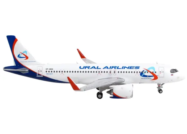 Airbus A320neo Commercial Aircraft "Ural Airlines" White with Blue Tail 1/400 Diecast Model Airplane by GeminiJets #2