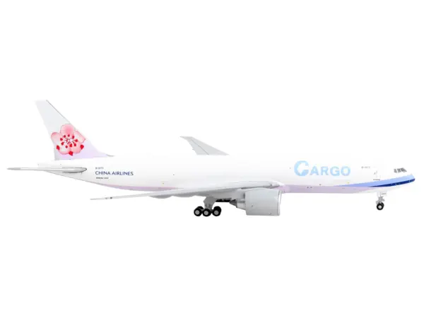 Boeing 777F Commercial Aircraft "China Airlines Cargo" White with Purple Stripes and Tail 1/400 Diecast Model Airplane by GeminiJets #2