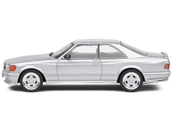 1990 Mercedes-Benz 560 SEC AMG WideBody Silver Metallic 1/43 Diecast Model Car by Solido #2