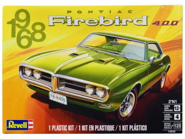 Level 4 Model Kit 1968 Pontiac Firebird 400 2-in-1 Kit 1/25 Scale Model by Revell #1
