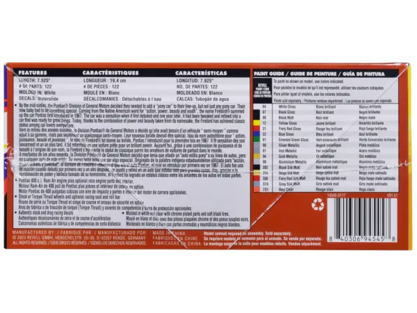 Level 4 Model Kit 1968 Pontiac Firebird 400 2-in-1 Kit 1/25 Scale Model by Revell #4